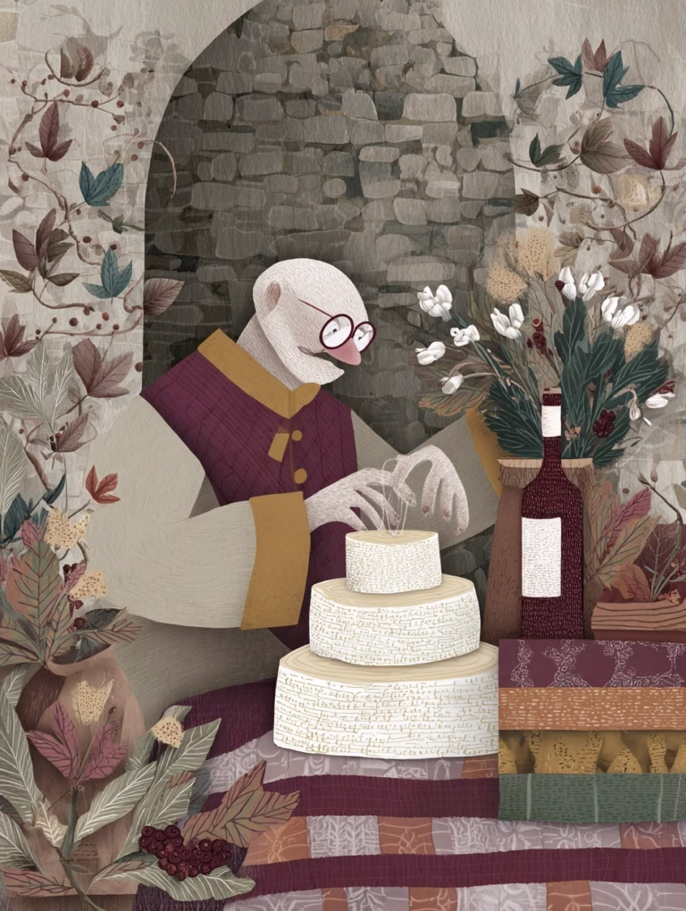 monk washing cheese rinds
