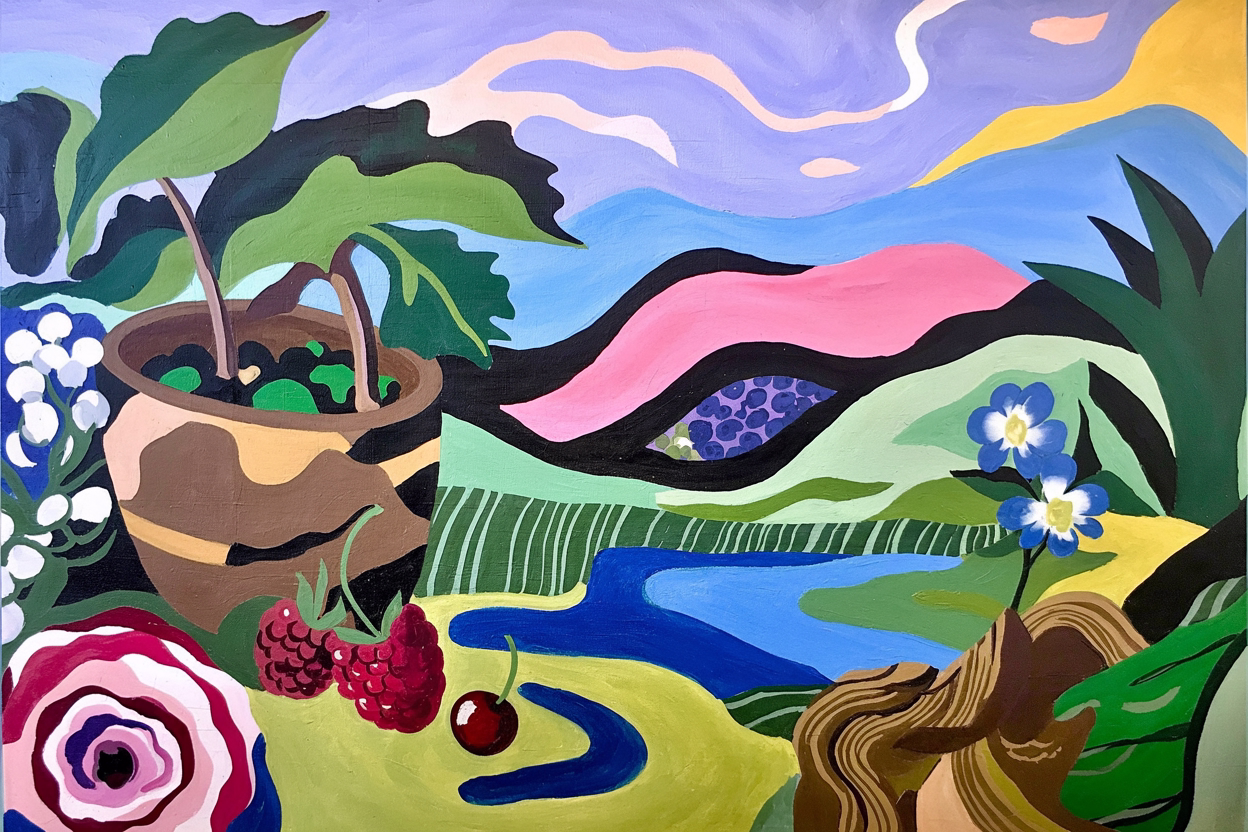 painting illustrating the notes of burgundy pinot noir