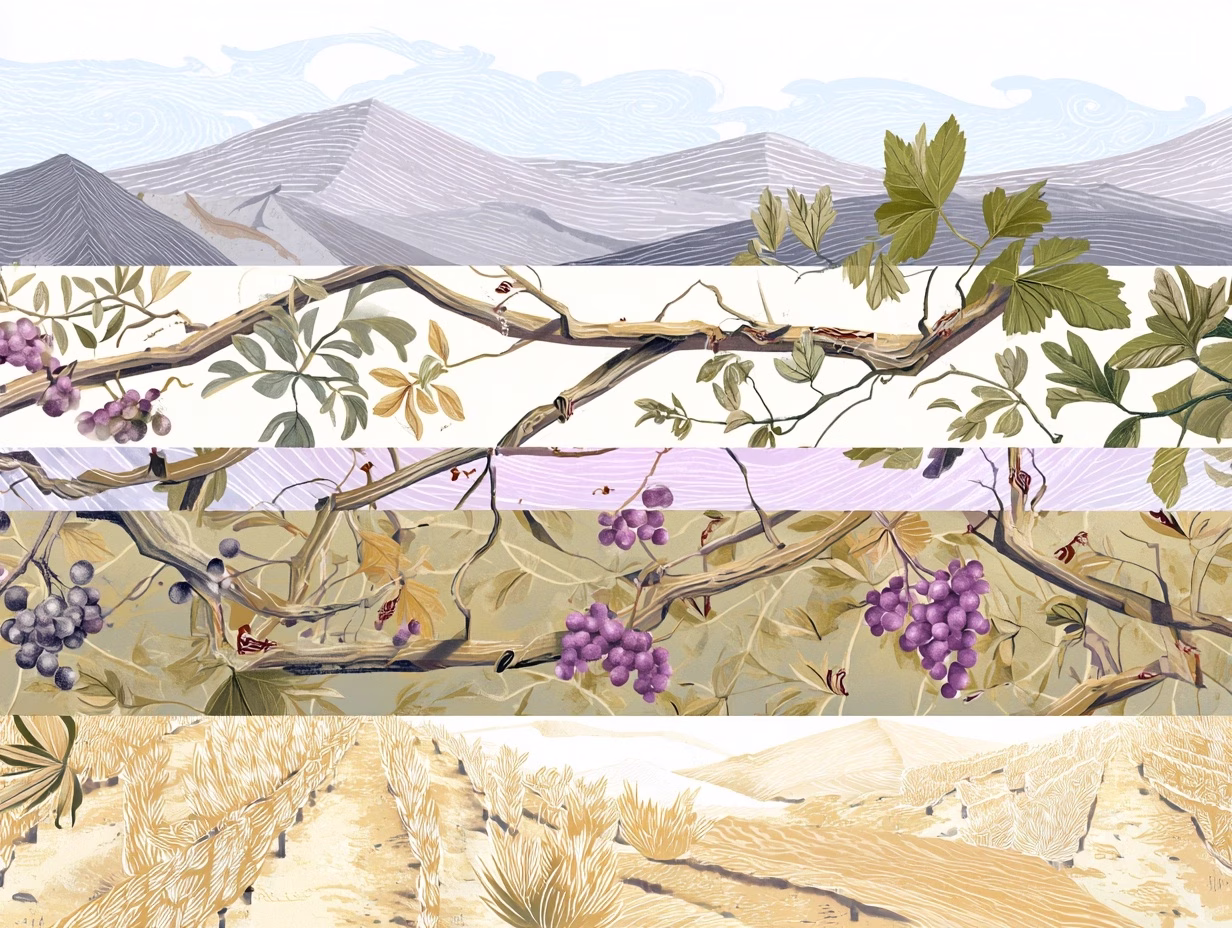 grape vine growing across different climate zones