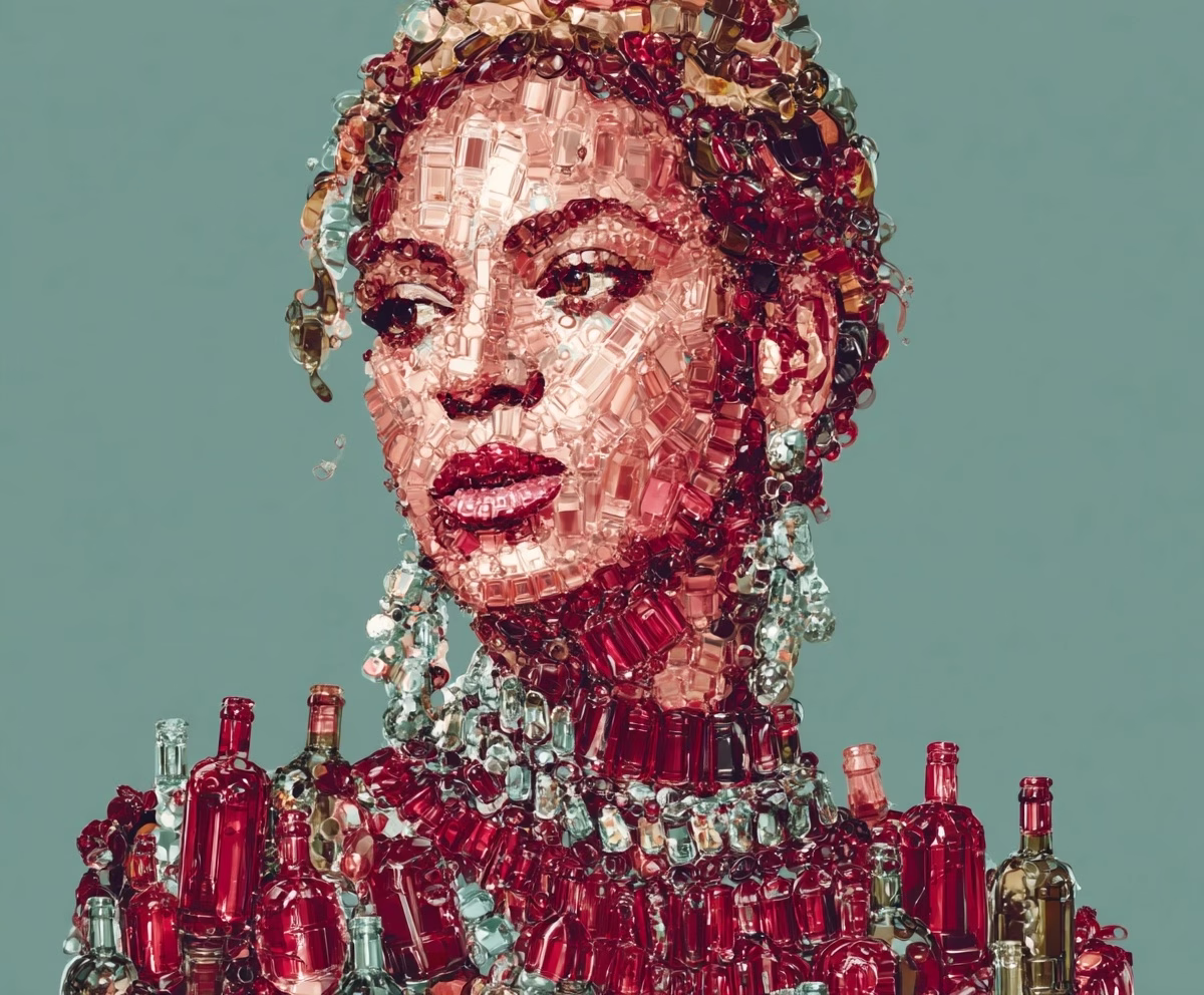 beyoncé made of wine bottles