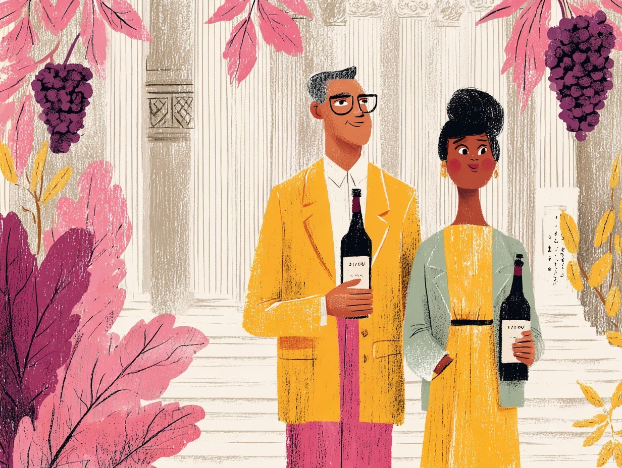 illustration of winemaker at supreme court
